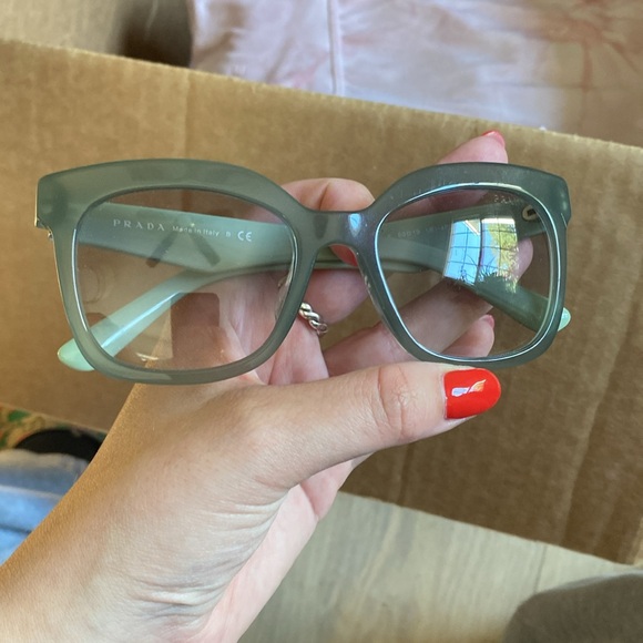 Prada Mint Green Sunglasses with Gradient Lenses - Picture 4 of 5